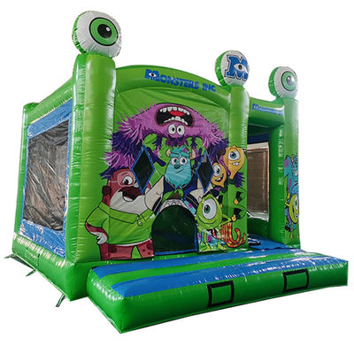 Monstruos Inc. de 18 pies portable Casa de rebote inflable con tobogán seco y pequeños obstáculos