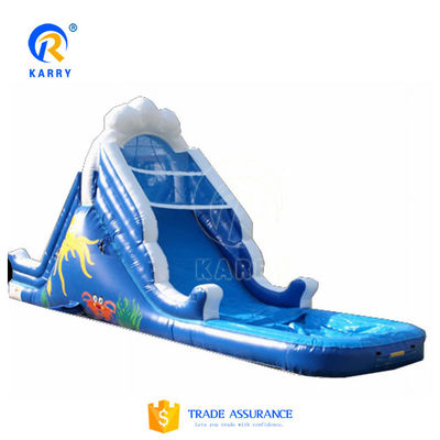 Piscina de agua estilo castillo inflable rebotante lujoso tobogán de agua largo para niños y adultos