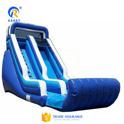 Piscina de agua estilo castillo inflable rebotante lujoso tobogán de agua largo para niños y adultos