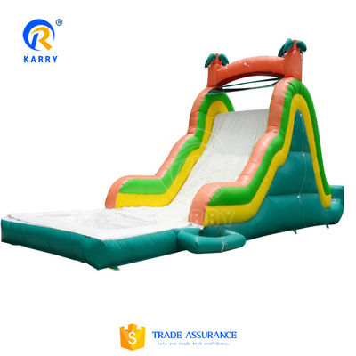 Piscina de agua estilo castillo inflable rebotante lujoso tobogán de agua largo para niños y adultos