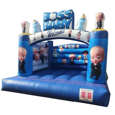 Blower Boss Baby Tema Inflable Salto Castillo Bouncer lindo azul Trampolín de dibujos animados