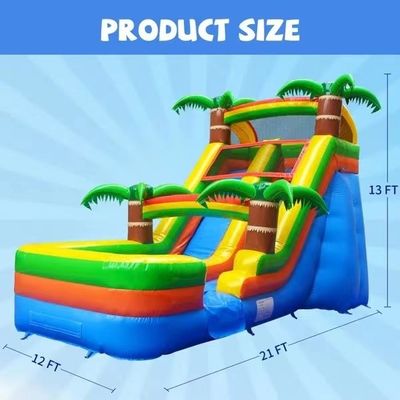 Alquiler comercial de toboganes de agua inflables con piscina y soplador de 5 a 10 pasajeros permitidos