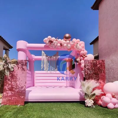 PORTABLE Atractiva boda Trampolines inflables 2024 Castillo con flores decorativas