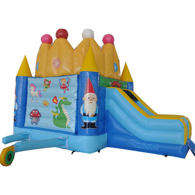 Fiesta de cumpleaños de la princesa Castillo inflable con tobogán y lonas de PVC de 0,55 mm