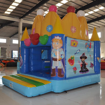 Fiesta de cumpleaños de la princesa Castillo inflable con tobogán y lonas de PVC de 0,55 mm