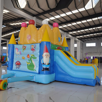 Fiesta de cumpleaños de la princesa Castillo inflable con tobogán y lonas de PVC de 0,55 mm
