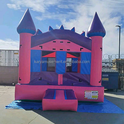 Accesorios de princesa unisex Casa de castillo rosa inflable para niños Tema de fiesta de cumpleaños