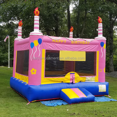 Accesorios de princesa unisex Casa de castillo rosa inflable para niños Tema de fiesta de cumpleaños