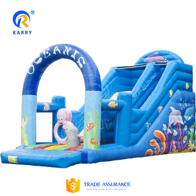 Park Polar Bear Series tobogán de agua inflable con piscina hecho de tela de Oxford