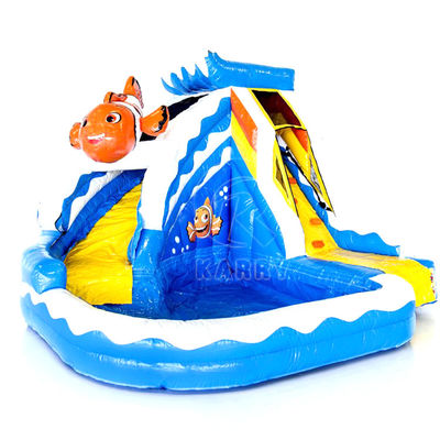 Park Polar Bear Series tobogán de agua inflable con piscina hecho de tela de Oxford