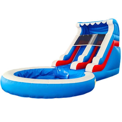 Impresión digital tobogán acuático piscina comercial de agua inflable tobogán para el jardín infantil