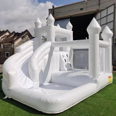 CE/EN71/EN14960 Expulsor inflable de PVC blanco unisex certificado para patios y patios