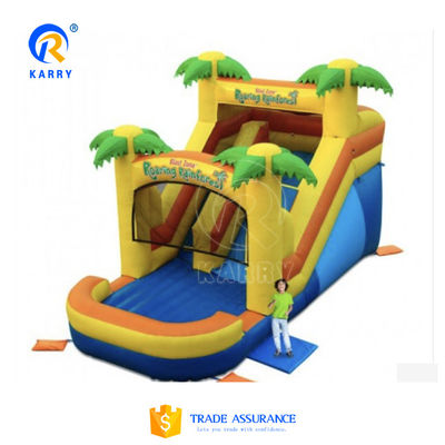 Impresión digital tobogán acuático piscina comercial de agua inflable tobogán para el jardín infantil