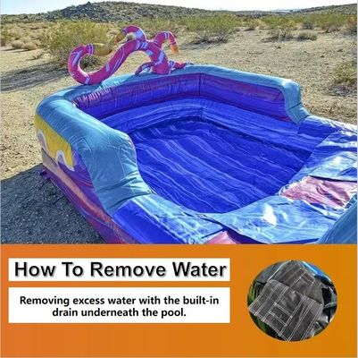 Unisex 28 pies tobogán de agua inflable con piscina y soplador húmedo / seco casa de rebote combo