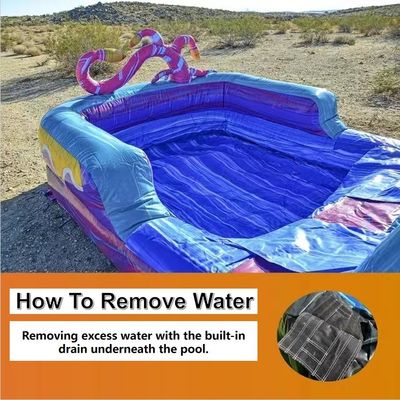 Deslizamiento de agua de grado comercial inflable con piscina de salpicaduras Color y tamaño personalizados