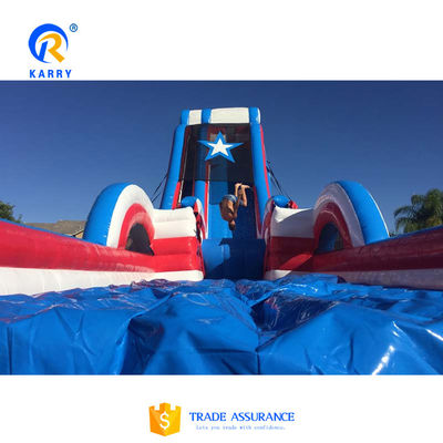 Deslizamiento de agua de grado comercial inflable con piscina de salpicaduras Color y tamaño personalizados