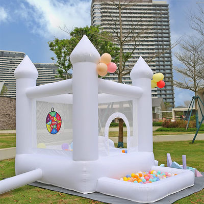 Blower incluido Bebé Casa de Salto Inflatable de PVC Decorativo Blanco para Fiesta Familiar