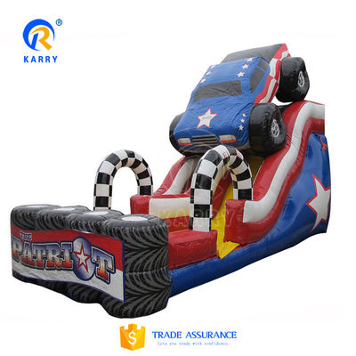 Blower incluido Refuerzo de doble capa PVC deslizamiento de agua inflable con pared de escalada