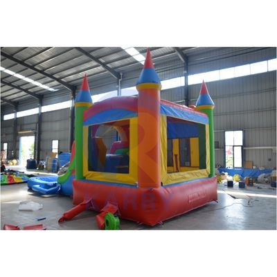 Certificado CE Niños Casa de salto comercial con tobogán y piscina