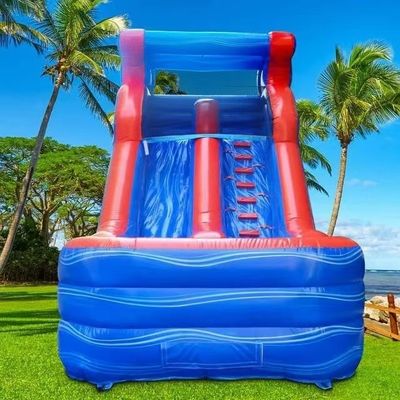 Parque de diversiones para niños Gran tobogán de agua de juguete inflable con piscina de tamaño personalizado