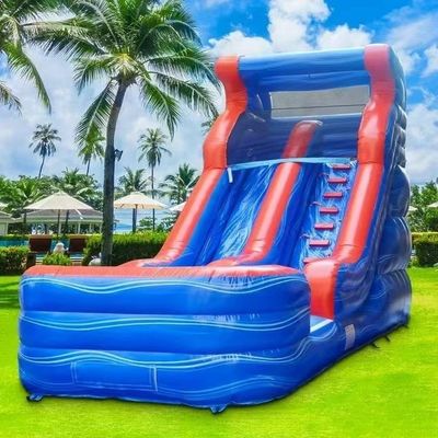 Parque de diversiones para niños Gran tobogán de agua de juguete inflable con piscina de tamaño personalizado