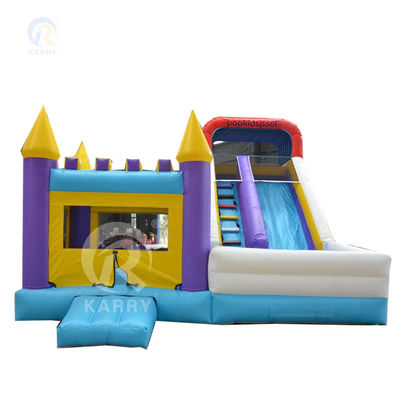 Clásico Jumper Inflatable Castillo Slide Combo con Piscina Impresión Digital
