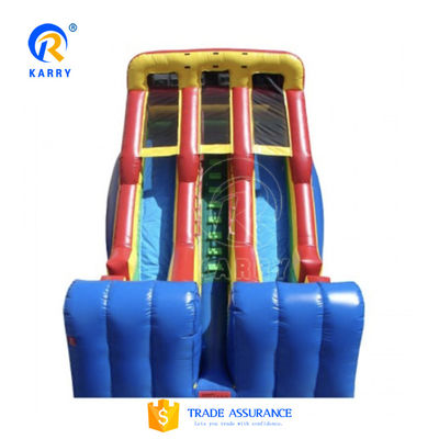 Deslizamiento de agua inflable de 25 pies con piscina de agua y patrón de palmeras Casa de rebote grande