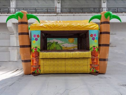 Exhibición de bares inflables de tendas de pub inflables con ventilador que sirve exhibición de bares inflables de tiki tropicales