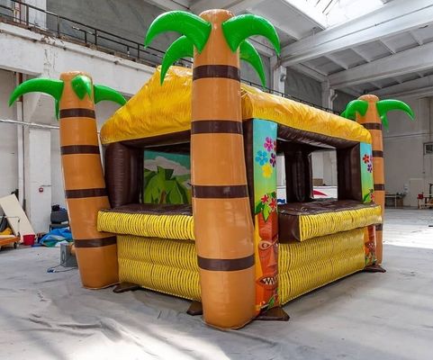 Exhibición de bares inflables de tendas de pub inflables con ventilador que sirve exhibición de bares inflables de tiki tropicales