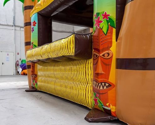 Exhibición de bares inflables de tendas de pub inflables con ventilador que sirve exhibición de bares inflables de tiki tropicales