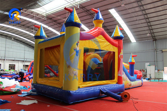 PVC Inflable Bounce House Slide de agua Combo para unisex Princesa Fiesta Jardín trasero diversión