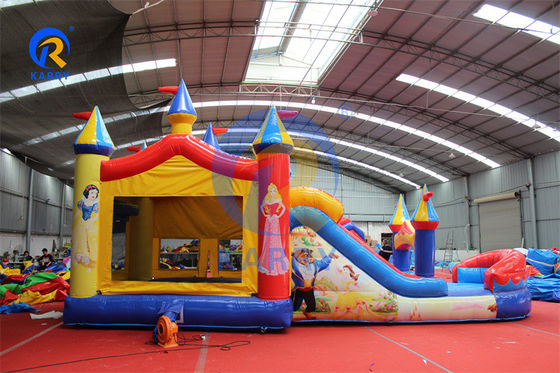 PVC Inflable Bounce House Slide de agua Combo para unisex Princesa Fiesta Jardín trasero diversión