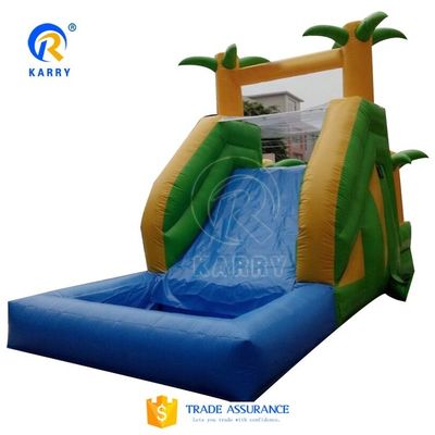Glue incluido Gran tobogán de agua inflable personalizado para equipos de parque acuático al aire libre