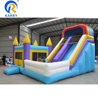 Gran tobogán de agua inflable con piscina para niños popular castillo de salto y soplador unisex