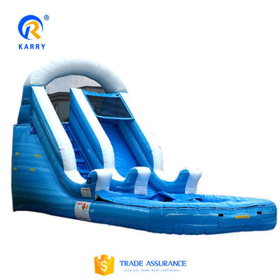Gran tobogán de agua inflable para adultos con piscina de tamaño personalizado e impresión digital