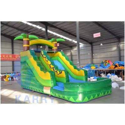 4X9M Tamaño PVC para exteriores inflables D Slide para el parque de entretenimiento accesorios soplador de aire