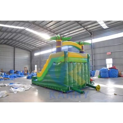 4X9M Tamaño PVC para exteriores inflables D Slide para el parque de entretenimiento accesorios soplador de aire