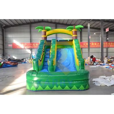 4X9M Tamaño PVC para exteriores inflables D Slide para el parque de entretenimiento accesorios soplador de aire