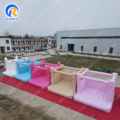 Castillo de salto rosa pastel personalizable para bodas o fiestas de cumpleaños Trampolín inflable