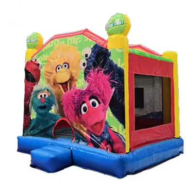 Jardín de juegos inflables 13x13 calle sésamo castillo de saltos para el entretenimiento de los niños