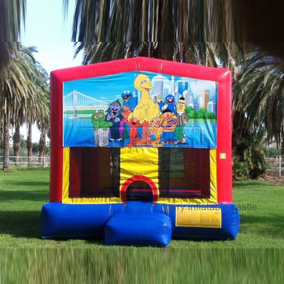Jardín de juegos inflables 13x13 calle sésamo castillo de saltos para el entretenimiento de los niños