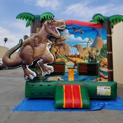 Soplador de aire incluido Pop Dinosaur Land Trampolín inflable para niños y adultos