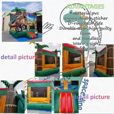 Soplador de aire incluido Pop Dinosaur Land Trampolín inflable para niños y adultos