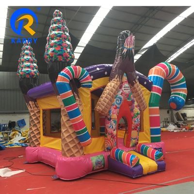Unisex inflables para niños pequeños Casa de salto PORTABLE Casa de dulces PVC Castillo de salto con soplador