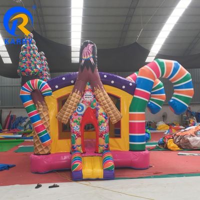 Unisex inflables para niños pequeños Casa de salto PORTABLE Casa de dulces PVC Castillo de salto con soplador