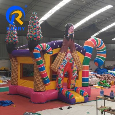 Unisex inflables para niños pequeños Casa de salto PORTABLE Casa de dulces PVC Castillo de salto con soplador