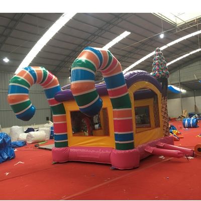 Unisex inflables para niños pequeños Casa de salto PORTABLE Casa de dulces PVC Castillo de salto con soplador
