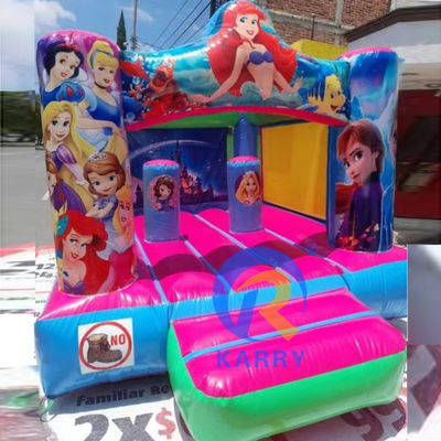 Expedición rápida Tema de sirena Inflable Castillo Rebotante para Niños Opción de dibujo a mano