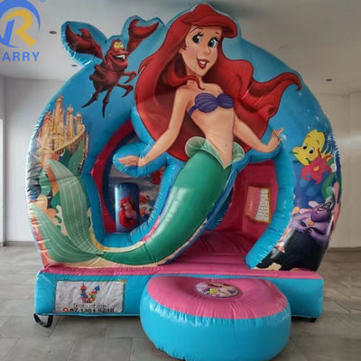 Expedición rápida Tema de sirena Inflable Castillo Rebotante para Niños Opción de dibujo a mano