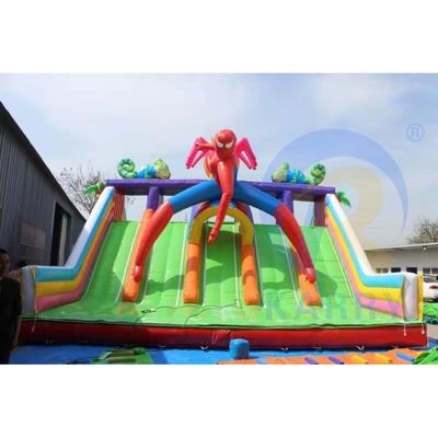 Commercial Spiderman Casa de salto Obstáculo Castillo Combo Golpeador Inflable tobogán de agua